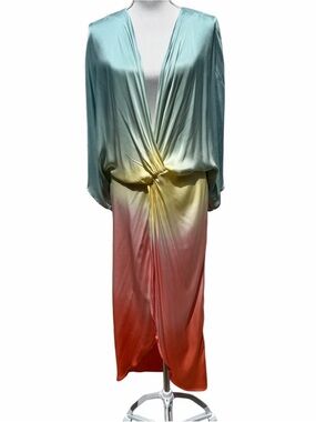 Young Fabulous & Broke Ombré Tie-Dye Siren Maxi Dress Women’s Size M